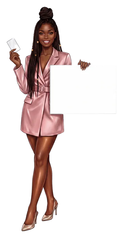 Imani Brooks holds up a blank hotel key card and a board that reads 400 rooms.